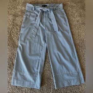 Banana Republic Blue and White Striped cropped wide leg  Pants
